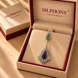0.80 ct Natural Diamond Rubellite Pendant Cum Brooch