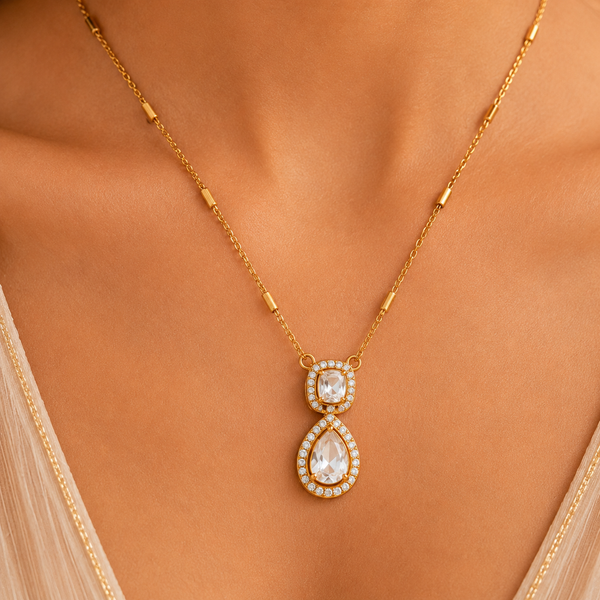 925 Sterling Silver Moissanite Chain Pendant