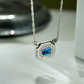 One-of-One 92.5 Silver Blue Simulant Sapphire Octagonal Pendant