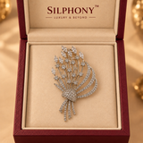 Sparkling Floral Brooch for Men, Bouquet Pin for Sherwani, Bridal & Wedding Wear