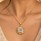 Floral 925 Sterling Silver Round Pendant | Hallmarked Jewellery