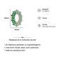 Emerald Blossom Oval Statement Earrings