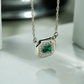 One-of-One 92.5 Silver Simulant Emerald Octagonal Pendant