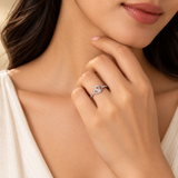 925 Sterling Silver Moissanite Heart Ring