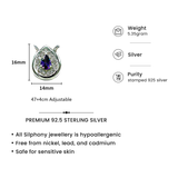 One-of-One 92.5 Silver Navy Teardrop Pendant Necklace