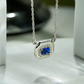 One-of-One 92.5 Silver Simulant Navy Gemstone Octagonal Pendant