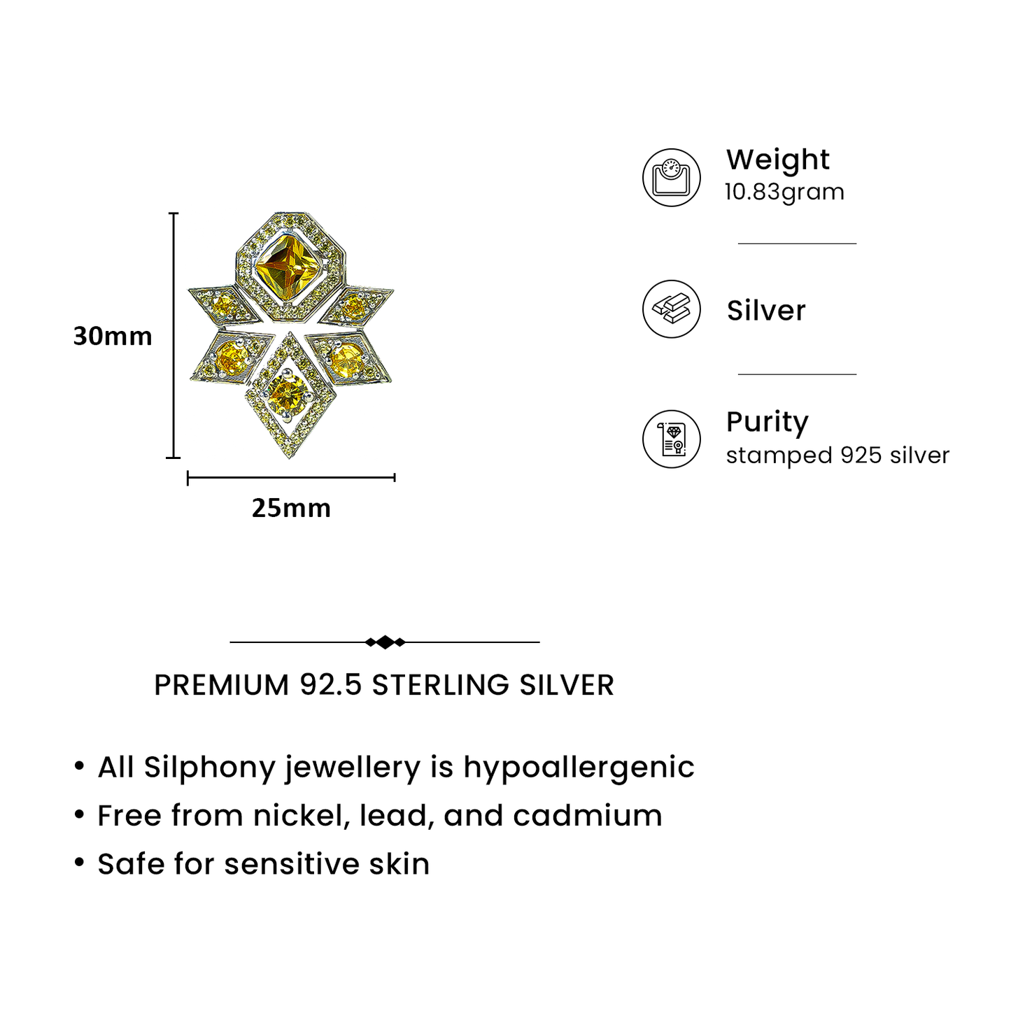 Golden Geometric Statement Earrings