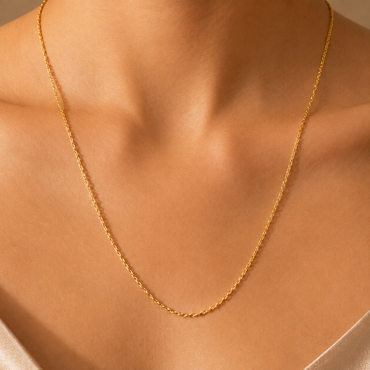 18 Inch 925 Sterling Silver Classic Cable Link Chain
