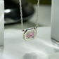 One-of-One 92.5 Silver Simulant Pink Gemstone Octagonal Pendant