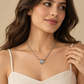 18 Inch 925 Sterling Silver Heart Shape with Moissanite Chain Pendant