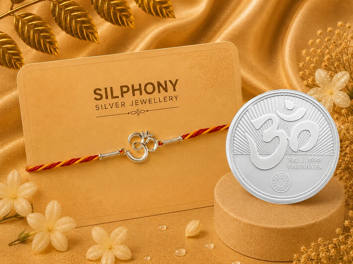 Handmade Om 925 Silver Hallmarked Rakhi