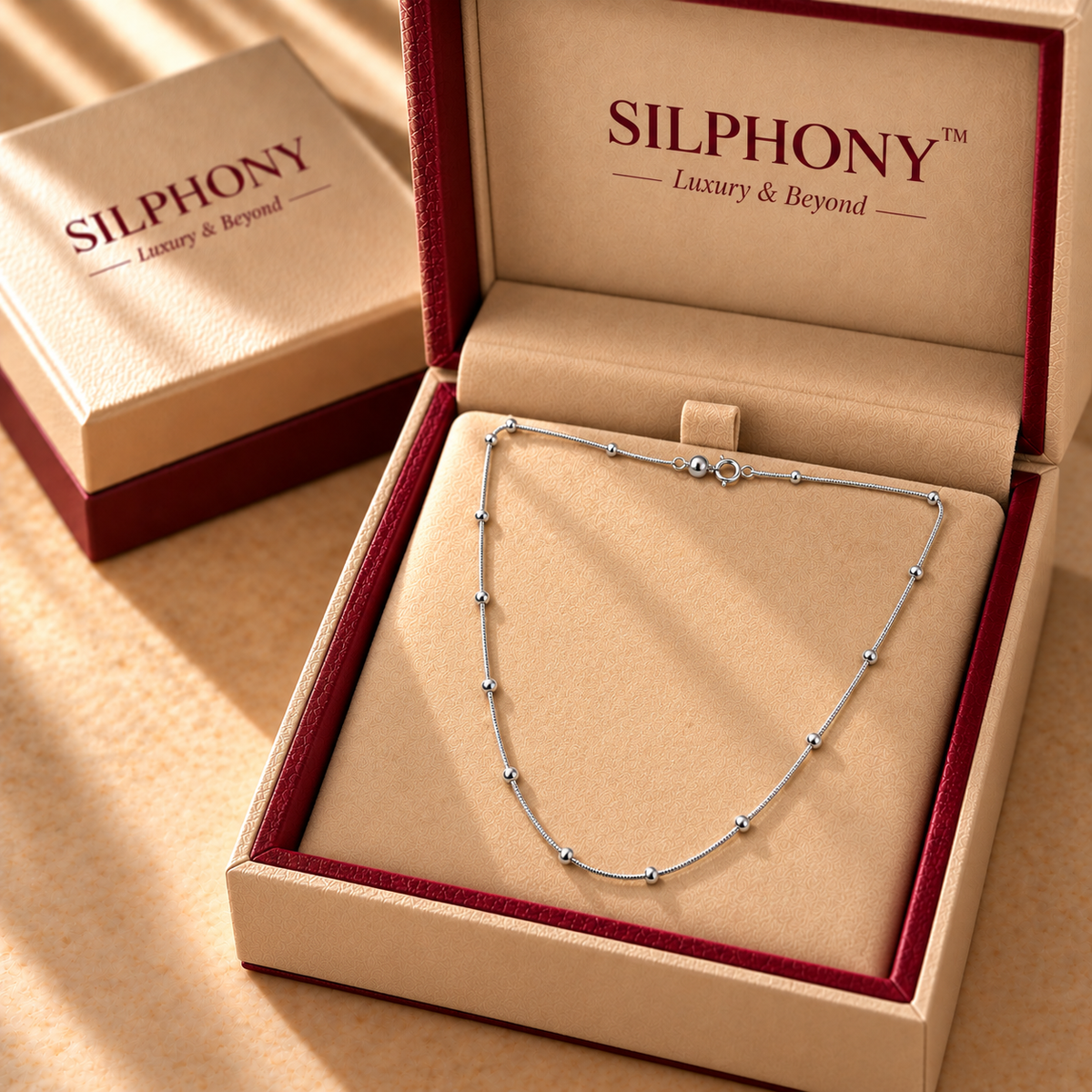 925 Silver Lightweight Beaded Satellite Chain