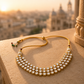 925 Sterling Silver Polki with Moissanite & Pearl Traditional Statement Necklace