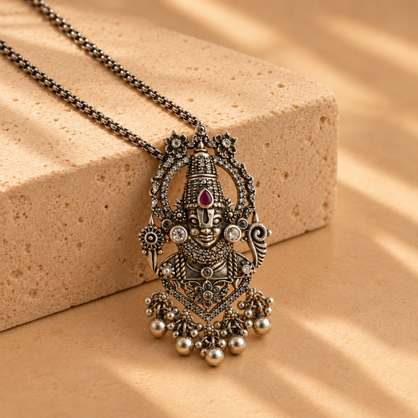Lord Venkateswara Pendant Traditional Indian Jewelry for Women Festive Wear