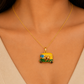 Indian Tuk Tuk 925 Sterling Silver Enamel Auto Rickshaw Pendant