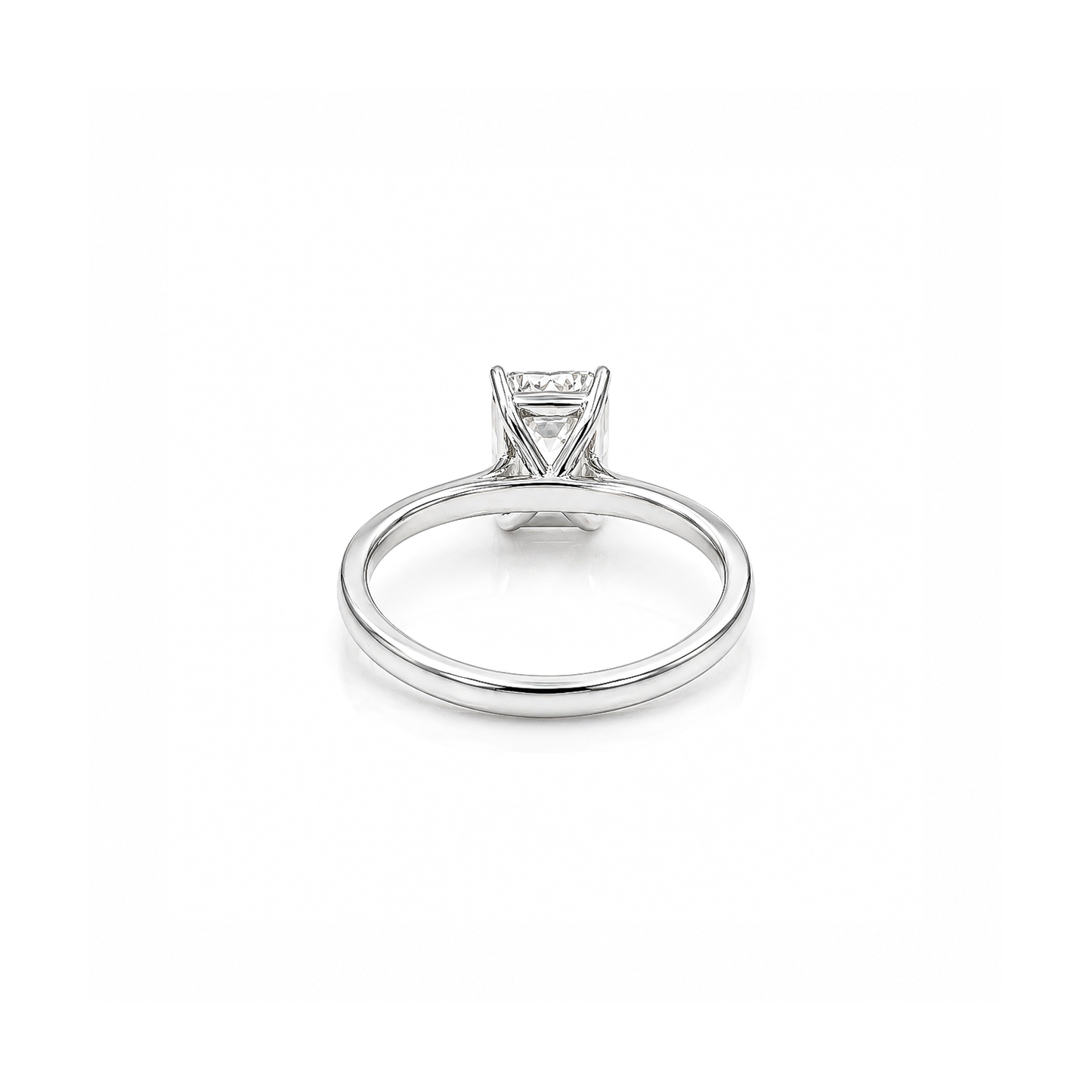 1.86 Ct Lab Grown Diamond 925 Sterling Silver Engagement Ring