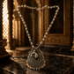 Peacock-Inspired 925 Sterling Silver Moissanite & Quartz Statement Pendant Necklace | Hallmerked