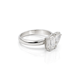 1.00 ct Lab-Grown Diamond 925 Silver Statement Ring