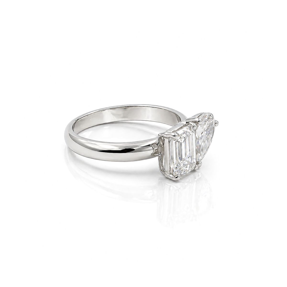 1.00 ct Lab-Grown Diamond 925 Silver Statement Ring