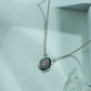 One-of One 92.5 Silver Blush Pink Teardrop Pendant Necklace
