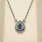 One-of-One 92.5 Silver Simulant Amethyst Teardrop Pendant Necklace