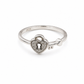 Heart Lock 925 Sterling Silver with Moissanite Statement Ring