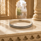 Double Border 925 Sterling Silver Oxidized Bangles for Women | Hallmarked