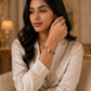 Emerald Green Moissanite Tennis Style Statement Bracelet for Girls