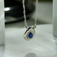 One-of-One 92.5 Silver Navy Teardrop Pendant Necklace