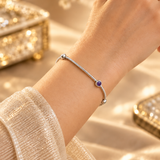 Silver Multi Color Stone Bangles Set Of 2 For Women