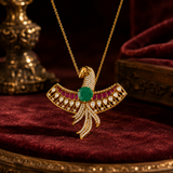 Peacock Polki Moissanite Statement Pendant