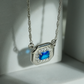 One-of-One 92.5 Silver Blue Simulant Sapphire Octagonal Pendant