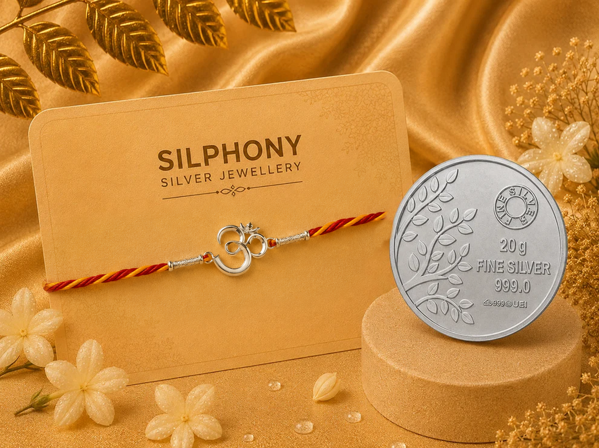 Handmade Om 925 Silver Hallmarked Rakhi