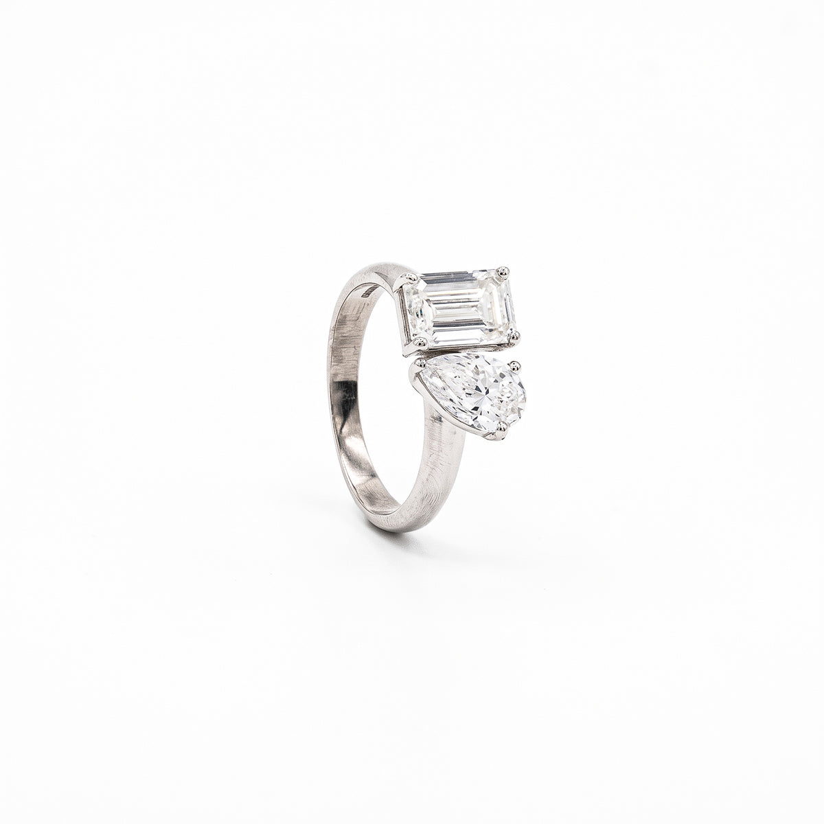 1.00 ct Lab-Grown Diamond 925 Silver Statement Ring