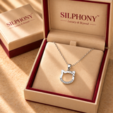 925 Silver Moissanite Kitty Pendant Chain
