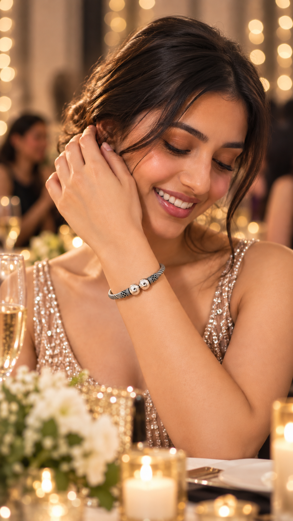 925 Silver Oxidised Bangles Set of 2 for Women