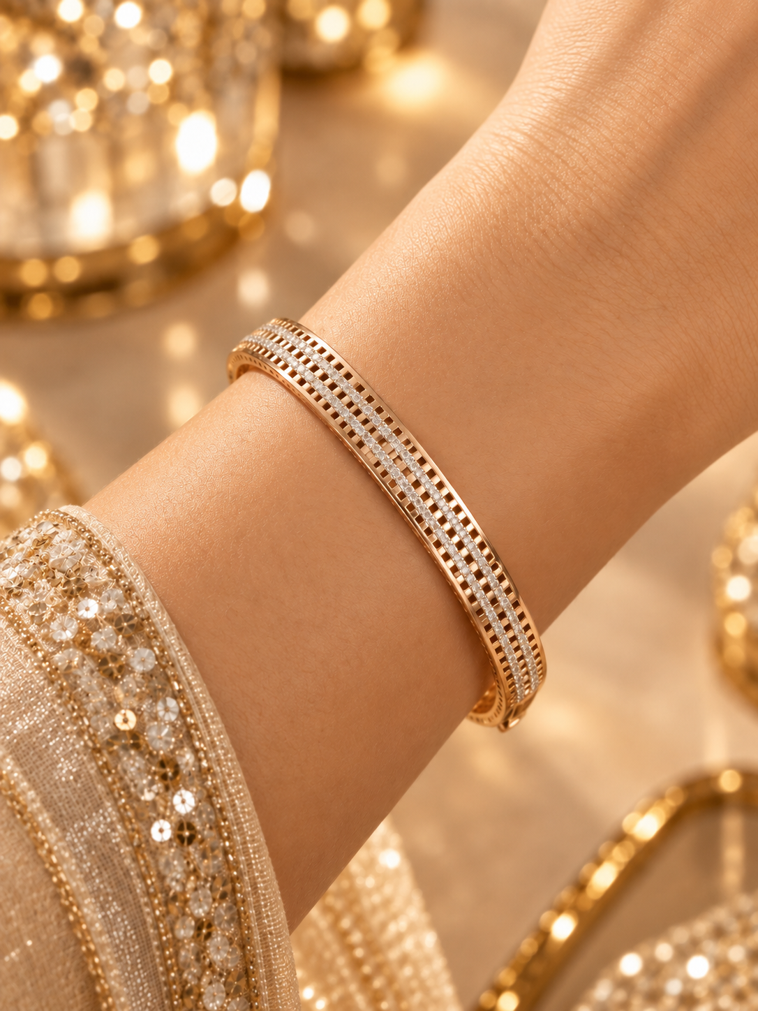 925 Sterling Silver Geometric Mesh Bracelet