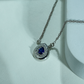 One-of-One 92.5 Silver Navy Teardrop Pendant Necklace