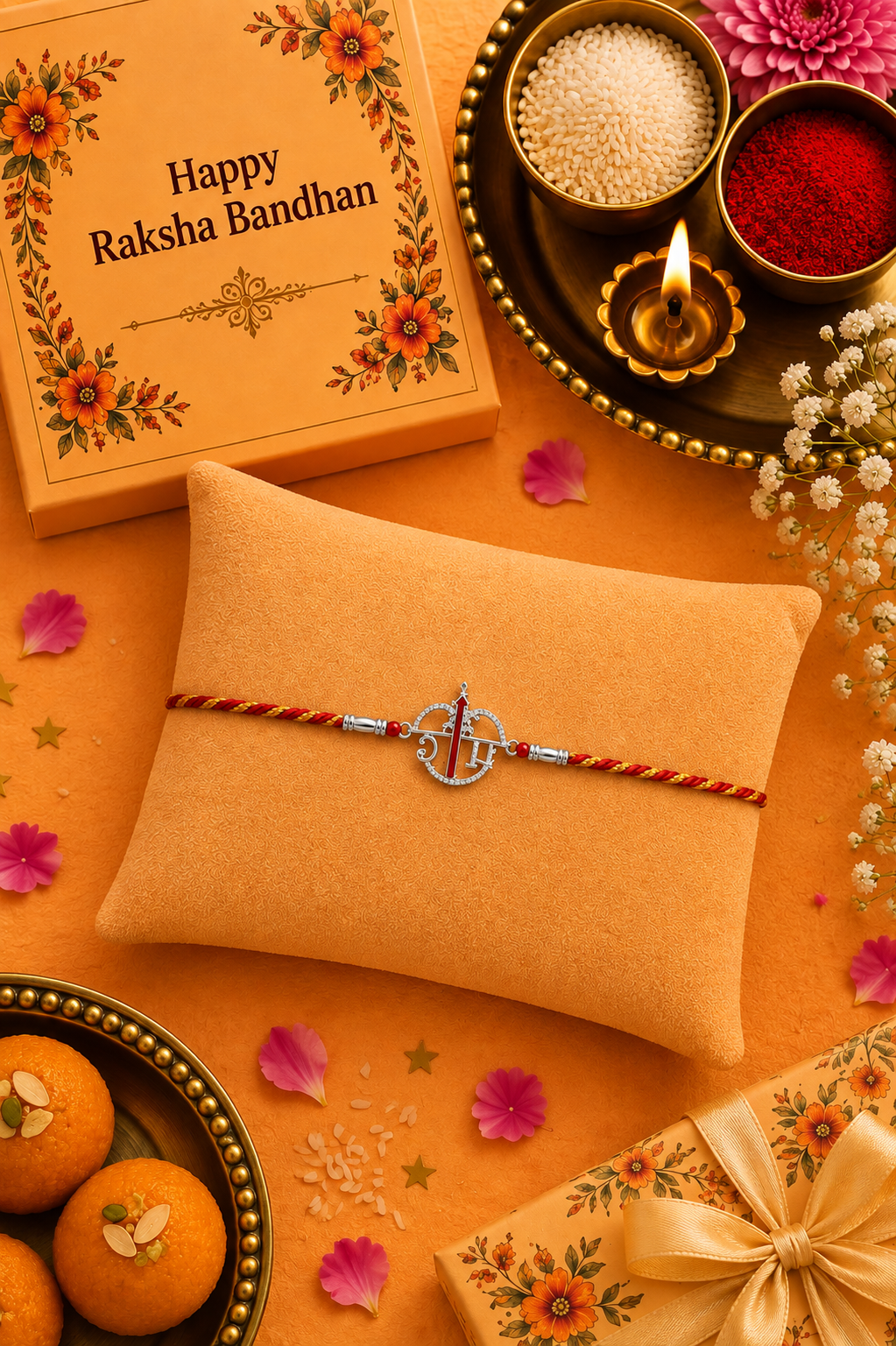 Handmade Ram 925 Silver Hallmarked Rakhi