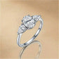 1.65 Ct Lab Grown Diamond 925 Sterling Silver Statement Ring