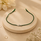 Handmade Green Thread Raksha Bandhan Silver Rakhi