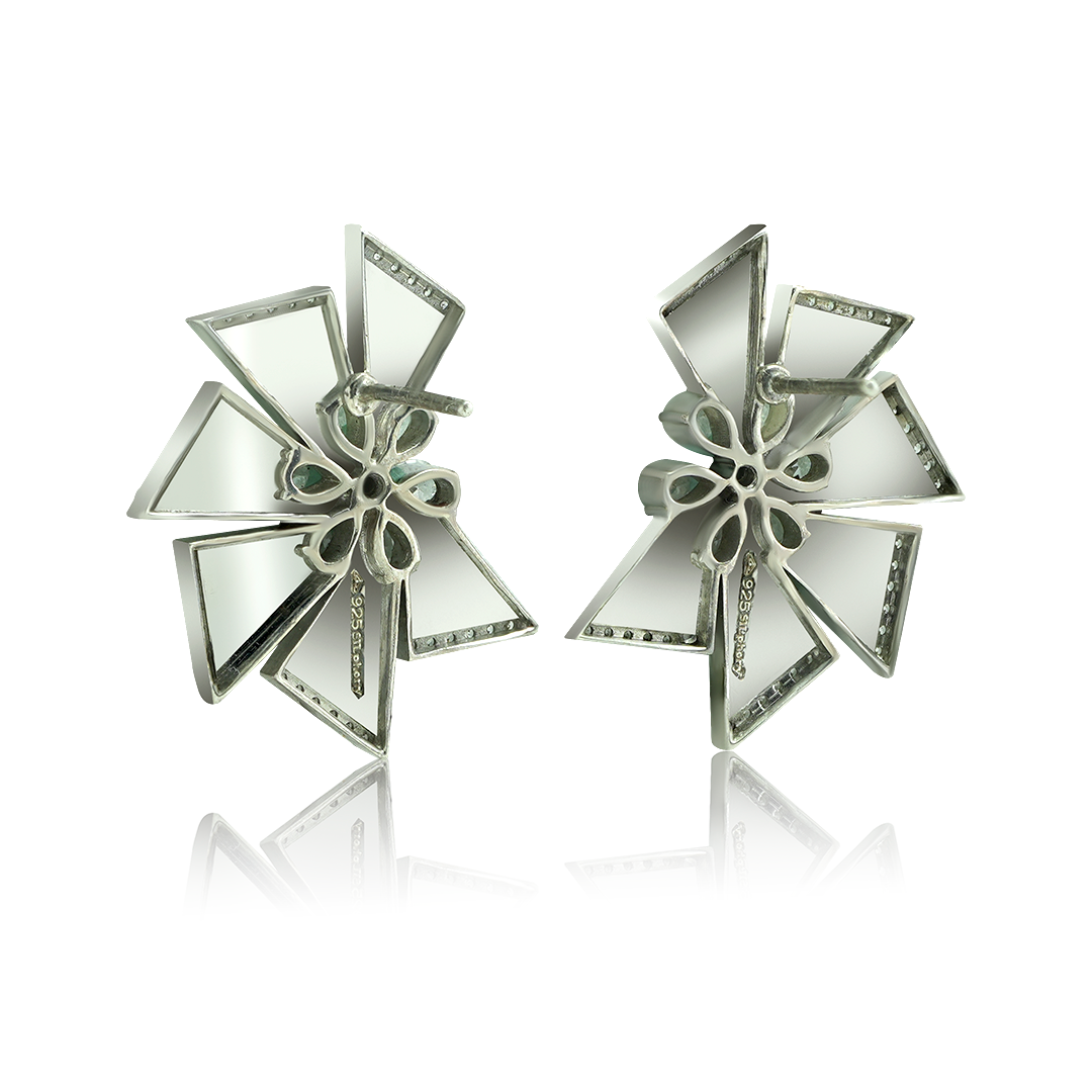 Emerald Starburst Luxe Statement Earrings