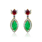 Carved Green Drop Earrings