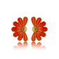Sunset Daisy Floral Stud Earrings
