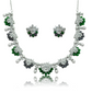 Green Pearl Floral Necklace Set