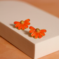 Sunset Daisy Floral Stud Earrings