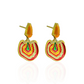 Carnelian Multi-Layer Geode Drop Earrings