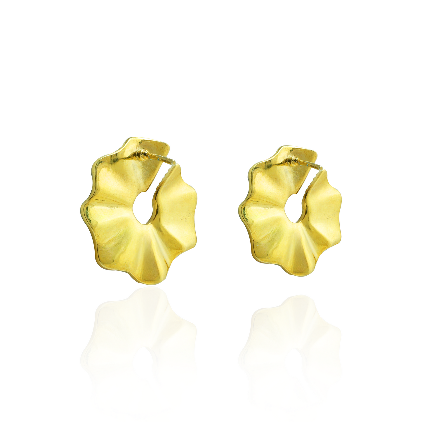 Emerald Mosaic Textured Stud Earrings