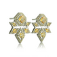 Golden Sunburst Geometric Statement Earrings