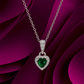Emerald Amour Pendant Silver